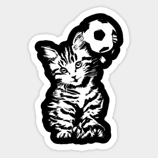 Kitten with a ball Sticker